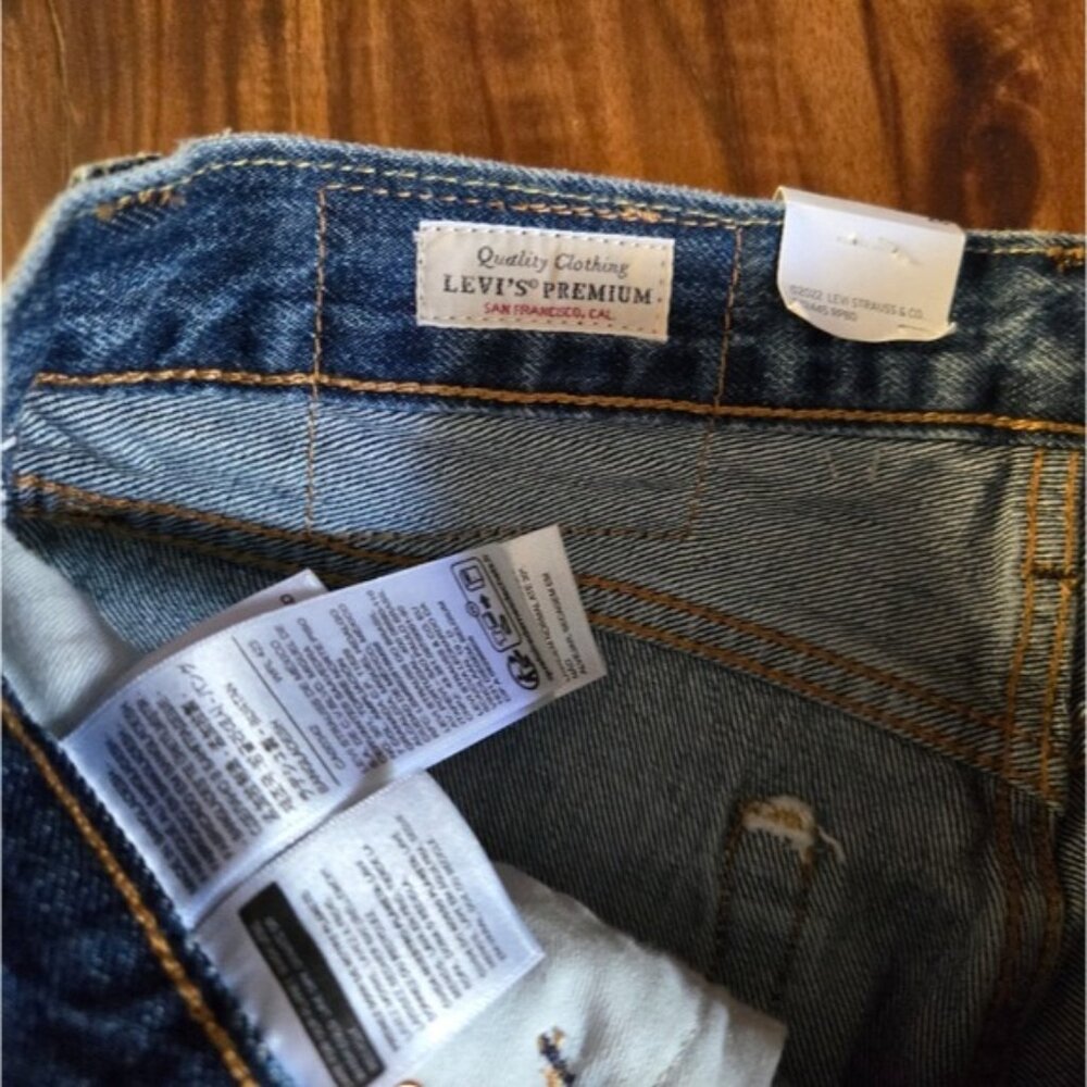 Levi's 551 Z 1961 Men 28 Waist Straight Cropped Blue Jeans NWT 022026 - Picture 9 of 10
